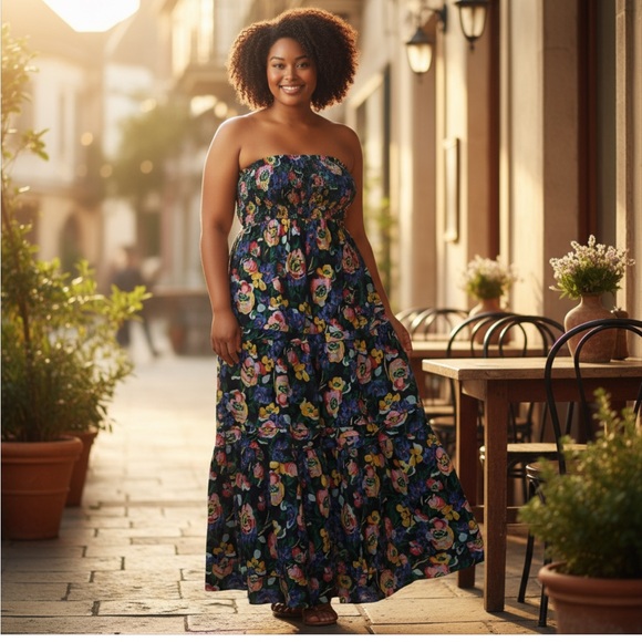 Anthropologie Somerset Maxi Dress Strapless Edition Size Medium $178 - Picture 1 of 13